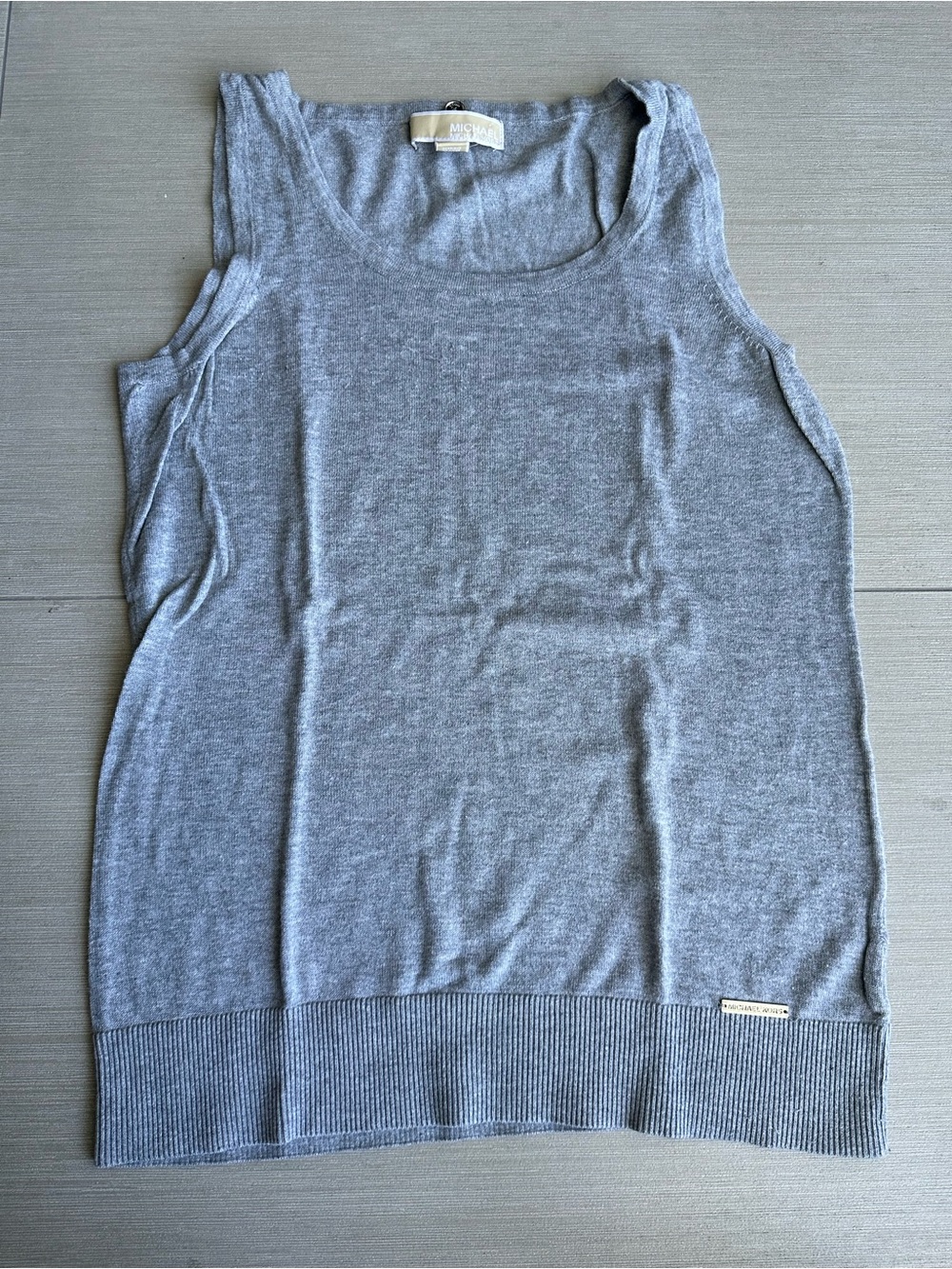 MICHAEL Michael Kors Gray Knit Sleeveless Top